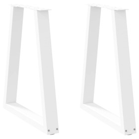 Patas para mesa de centro en forma de V 2 uds acero blanco de , Patas para mesas - Ref: Foro24-4012565, Precio: 89,95 €, Desc...