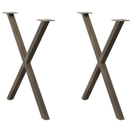 Patas para mesa comedor forma X 2uds acero natural 70x(72-73)cm by , Table legs - Ref: Foro24-4012919, Price: 56,80 €, Discou...