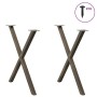 Patas para mesa comedor forma X 2uds acero natural 70x(72-73)cm by , Table legs - Ref: Foro24-4012919, Price: 56,80 €, Discou...