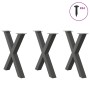 Patas para mesa de comedor en forma de X 3 uds antracita acero by , Table legs - Ref: Foro24-4012990, Price: 144,34 €, Discou...