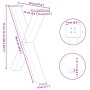 Patas para mesa de comedor en forma de X 3 uds antracita acero by , Table legs - Ref: Foro24-4012990, Price: 144,34 €, Discou...
