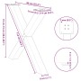 Patas para mesa de comedor en forma de X 2 uds antracita acero by , Table legs - Ref: Foro24-4012986, Price: 124,22 €, Discou...