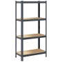 Estantería de 4 baldas acero y madera contrachapada antracita von , Industrieregale - Ref: Foro24-4016936, Preis: 40,89 €, Ra...