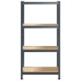 Estantería de 4 baldas acero y madera contrachapada antracita von , Industrieregale - Ref: Foro24-4016936, Preis: 40,89 €, Ra...
