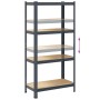 Estantería de 4 baldas acero y madera contrachapada antracita von , Industrieregale - Ref: Foro24-4016936, Preis: 40,89 €, Ra...