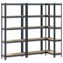 Estante almacenaje 5 niveles 3 uds acero y madera contrachapada von , Industrieregale - Ref: Foro24-4016943, Preis: 101,74 €,...