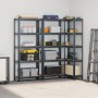 Estante almacenaje 5 niveles 3 uds acero y madera contrachapada von , Industrieregale - Ref: Foro24-4016943, Preis: 101,74 €,...