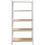 Estantería almacenaje 5 niveles contrachapada y acero plata by , Industrial shelving - Ref: Foro24-4016960, Price: 61,73 €, D...