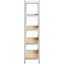 Estantería almacenaje 5 niveles contrachapada y acero plata by , Industrial shelving - Ref: Foro24-4016960, Price: 61,73 €, D...