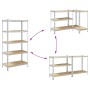 Estantería almacenaje 5 niveles contrachapada y acero plata by , Industrial shelving - Ref: Foro24-4016960, Price: 61,73 €, D...