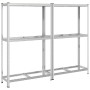 Estantes para neumáticos de 2 capas 2 uds acero plateados by , Industrial shelving - Ref: Foro24-4016969, Price: 109,63 €, Di...