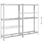 Estantes para neumáticos de 2 capas 2 uds acero plateados by , Industrial shelving - Ref: Foro24-4016969, Price: 109,63 €, Di...