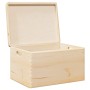 Caja de madera con tapa y asas madera maciza pino 40x30x23 cm von , Aufbewahrungskörbe - Ref: Foro24-4017392, Preis: 51,07 €,...