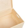 Caja de madera con tapa y asas madera maciza pino 40x30x23 cm von , Aufbewahrungskörbe - Ref: Foro24-4017392, Preis: 51,07 €,...
