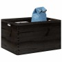 Caja de madera con asas madera maciza pino negra 40x30x23 cm von , Aufbewahrungskörbe - Ref: Foro24-4017400, Preis: 41,21 €, ...