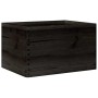 Caja de madera con asas madera maciza pino negra 40x30x23 cm von , Aufbewahrungskörbe - Ref: Foro24-4017400, Preis: 41,21 €, ...