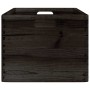 Caja de madera con asas madera maciza pino negra 40x30x23 cm von , Aufbewahrungskörbe - Ref: Foro24-4017400, Preis: 41,21 €, ...