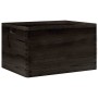 Caja de madera con asas madera maciza pino negra 40x30x23 cm von , Aufbewahrungskörbe - Ref: Foro24-4017400, Preis: 41,21 €, ...