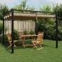 Cenador de jardín con techo retráctil acero topo 3x3 m de , Carpas y cenadores - Ref: Foro24-4003961, Precio: 378,71 €, Descu...