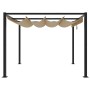 Cenador de jardín con techo retráctil acero topo 3x3 m de , Carpas y cenadores - Ref: Foro24-4003961, Precio: 378,71 €, Descu...