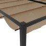 Cenador de jardín con techo retráctil acero topo 3x3 m de , Carpas y cenadores - Ref: Foro24-4003961, Precio: 378,71 €, Descu...