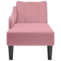 Chaise longue con reposabrazos derecho terciopelo rosa by , Daybeds - Ref: Foro24-4009795, Price: 141,04 €, Discount: %
