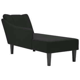 Chaise longue con reposabrazos derecho terciopelo negro von , Tagesbetten - Ref: Foro24-4009797, Preis: 99,24 €, Rabatt: %