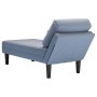Chaise longue con cojín de tela de pana azul by , Daybeds - Ref: Foro24-4009818, Price: 149,31 €, Discount: %