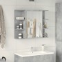 Armario de espejo de baño contrachapada gris 80x20,5x64 cm von , Badezimmerwaschtische - Ref: Foro24-856035, Preis: 61,66 €, ...