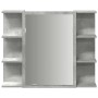Armario de espejo de baño contrachapada gris 80x20,5x64 cm von , Badezimmerwaschtische - Ref: Foro24-856035, Preis: 61,66 €, ...