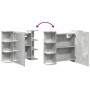 Armario de espejo de baño contrachapada gris 80x20,5x64 cm de , Tocadores de baño - Ref: Foro24-856035, Precio: 63,44 €
