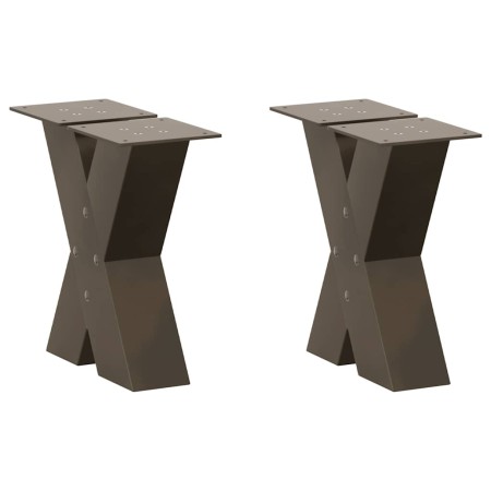 Patas de mesa centro forma X 2uds acero natural 30x(30-31) cm de , Patas para mesas - Ref: Foro24-4012931, Precio: 72,33 €, D...