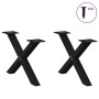 Patas de mesa de centro forma X 2uds acero negro 50x(30-31) cm de , Patas para mesas - Ref: Foro24-4012876, Precio: 48,61 €, ...
