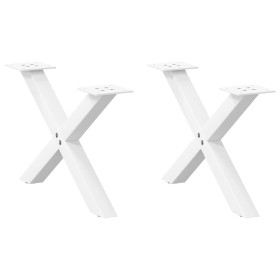 Patas de mesa de centro forma X 2uds acero blanco 60x(30-31) cm by , Table legs - Ref: Foro24-4012881, Price: 54,66 €, Discou...