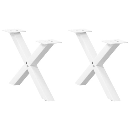 Patas de mesa de centro forma X 2uds acero blanco 60x(30-31) cm de , Patas para mesas - Ref: Foro24-4012881, Precio: 54,66 €,...