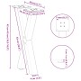 Patas de mesa de centro forma X 2uds acero negro 28x(42-43) cm de , Patas para mesas - Ref: Foro24-4012888, Precio: 41,50 €, ...