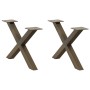 Patas de mesa centro forma X 2uds acero natural 60x(30-31) cm by , Table legs - Ref: Foro24-4012883, Price: 54,50 €, Discount: %