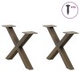 Patas de mesa centro forma X 2uds acero natural 60x(30-31) cm by , Table legs - Ref: Foro24-4012883, Price: 54,50 €, Discount: %