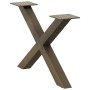 Patas de mesa centro forma X 2uds acero natural 60x(30-31) cm by , Table legs - Ref: Foro24-4012883, Price: 54,50 €, Discount: %