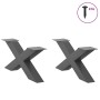 Patas de mesa centro forma X 2uds acero antracita 70x(30-31) cm de , Patas para mesas - Ref: Foro24-4012946, Precio: 86,64 €,...