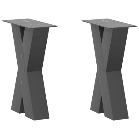 Patas para mesa de centro en forma de X 2 uds antracita acero by , Table legs - Ref: Foro24-4012950, Price: 75,81 €, Discount: %