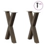 Patas para mesa comedor forma X 2uds acero natural 50x(72-73)cm de , Patas para mesas - Ref: Foro24-4012971, Precio: 105,06 €...