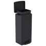 Trash can with anti-fingerprint pedal 30L black stainless steel by vidaXL, Garbage cans and trash cans - Ref: Foro24-149573, ...