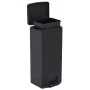 Trash can with anti-fingerprint pedal 30L black stainless steel by vidaXL, Garbage cans and trash cans - Ref: Foro24-149573, ...