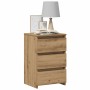 Mesita de noche madera de ingeniería roble artisan 40x35x62,5cm