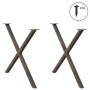 Patas para mesa comedor forma X 2uds acero natural 90x(72-73)cm de , Patas para mesas - Ref: Foro24-4012927, Precio: 60,34 €,...