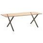 Patas para mesa comedor forma X 2uds acero natural 90x(72-73)cm de , Patas para mesas - Ref: Foro24-4012927, Precio: 60,34 €,...