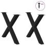 Patas para mesa de comedor en forma de X 2 uds acero negro by , Table legs - Ref: Foro24-4012984, Price: 109,77 €, Discount: %