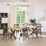 Patas para mesa comedor forma X 3uds acero natural 90x(72-73)cm de , Patas para mesas - Ref: Foro24-4012999, Precio: 154,11 €...