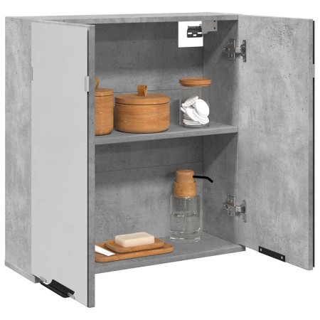 Armario de espejo de baño contrachapada gris 64x20x66,5 cm von , Badezimmerwaschtische - Ref: Foro24-856939, Preis: 61,11 €, ...